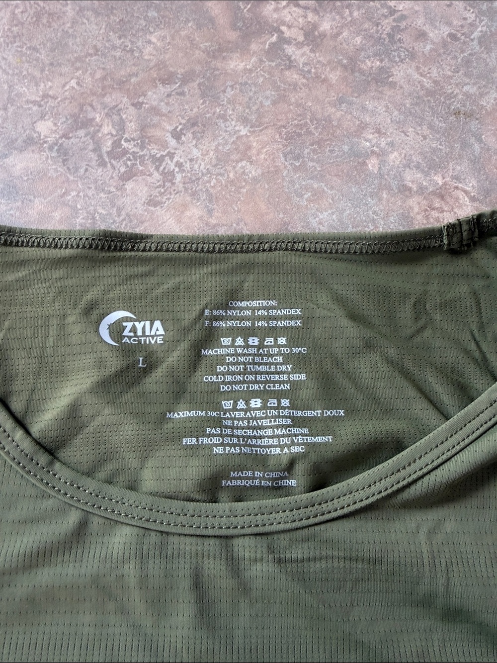 ZYIA Olive Tank Top in Light Olive - Picture 4 of 5